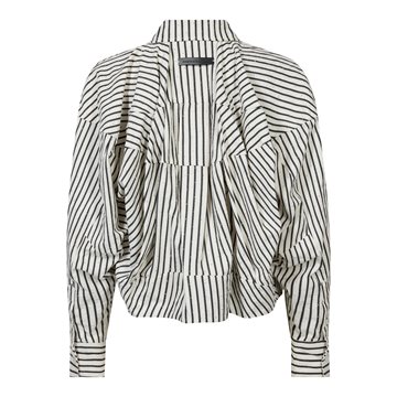 Haute L\' Amitié - Sophie Mono Stripe Stone Shirt - OffWhite Black Stripe